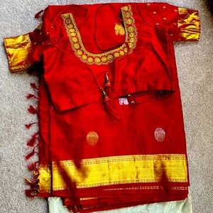 Grand Kancheevaram Silk Sari with matching Silk Blouse